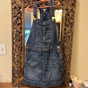 Gap Kids Girls Size 10 100% Cotton Blue Jean Skirtall Skirt Overall NWOT